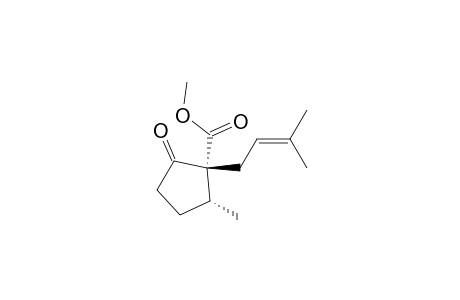 Cyclopentanecarboxylic acid, 2-methyl-1-(3-methyl-2-butenyl)-5-oxo-, methyl ester, (1S-trans)-