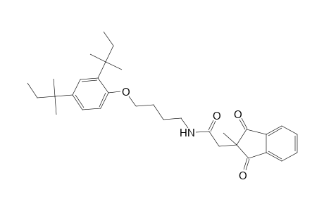 1H-indene-2-acetamide, N-[4-[2,4-bis(1,1-dimethylpropyl)phenoxy]butyl]-2,3-dihydro-2-methyl-1,3-dioxo-