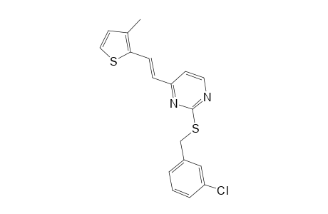 2-[(3-chlorobenzyl)thio]-4-[(E)-2-(3-methyl-2-thienyl)vinyl]pyrimidine
