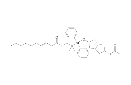 (1R)-1-(1"-Acetyloxy-2"-octenyl)-5-[(1',1'-dimethylethyl)diphenylsilyloxy]octahydro-2-pentalenyl acetate
