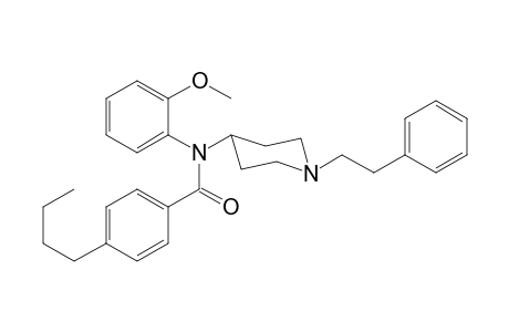 4-Butyl-N-(2-methoxyphenyl)-N-[1-(2-phenylethyl)piperidin-4-yl]benzamide