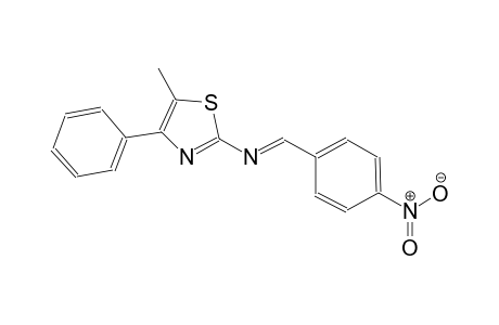 2-thiazolamine, 5-methyl-N-[(E)-(4-nitrophenyl)methylidene]-4-phenyl-