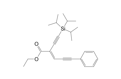 (E)-Ethyl 5-phenyl-2-[(triisopropylsilyl)ethynyl]pent-2-en-4-ynoate
