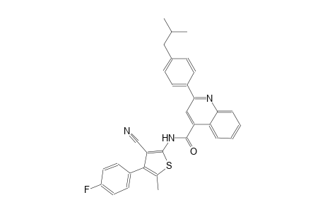 N-[3-cyano-4-(4-fluorophenyl)-5-methyl-2-thienyl]-2-(4-isobutylphenyl)-4-quinolinecarboxamide