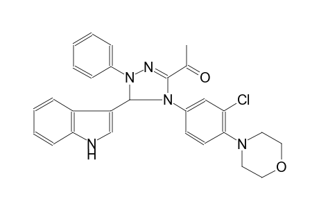 ethanone, 1-[4-[3-chloro-4-(4-morpholinyl)phenyl]-4,5-dihydro-5-(1H-indol-3-yl)-1-phenyl-1H-1,2,4-triazol-3-yl]-
