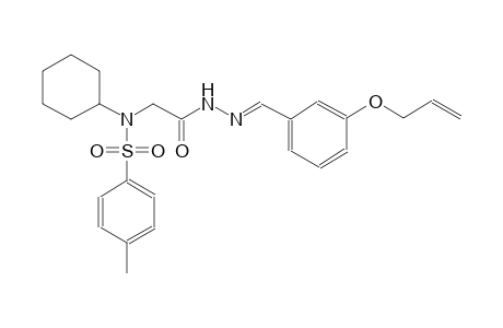 N-(2-{(2E)-2-[3-(allyloxy)benzylidene]hydrazino}-2-oxoethyl)-N-cyclohexyl-4-methylbenzenesulfonamide