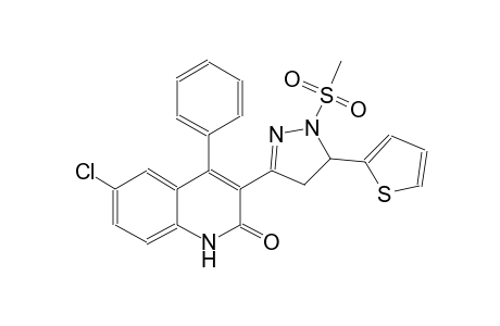 6-chloro-3-[1-(methylsulfonyl)-5-(2-thienyl)-4,5-dihydro-1H-pyrazol-3-yl]-4-phenyl-2(1H)-quinolinone
