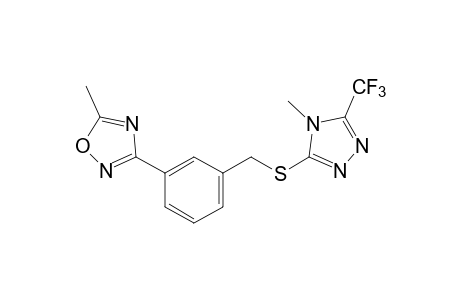 5-methyl-3-{alpha-{[4-methyl-5-(trifluoromethyl)-4H-1,2,4-triazol-3-yl]thio}-m-tolyl}-1,2,4-oxadiazole