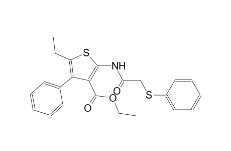 Ethyl 5-ethyl-4-phenyl-2-([(phenylsulfanyl)acetyl]amino)-3-thiophenecarboxylate