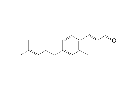 (E)-3-(2-methyl-4-(4-methylpent-3-en-1-yl)phenyl)acrylaldehyde