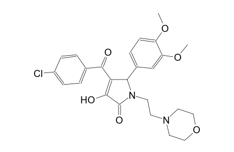 2H-pyrrol-2-one, 4-(4-chlorobenzoyl)-5-(3,4-dimethoxyphenyl)-1,5-dihydro-3-hydroxy-1-[2-(4-morpholinyl)ethyl]-