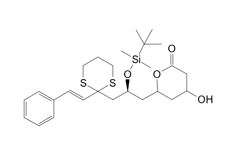 7-(tert-Butyldimethylsiloxy)-.beta.-hydroxy-8-(2-styryl-[1,3]dithian-2-yl)octanoic-.delta.lactone