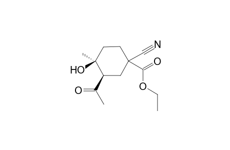 (3R,4S)-3-Acetyl-1-cyano-4-hydroxy-4-methyl-cyclohexanecarboxylic acid ethyl ester