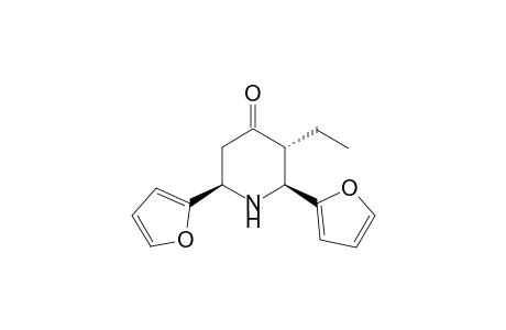 (2S*,3R*,6R*)-2,6-Di-2-furyl-3-ethylpiperidin-4-one