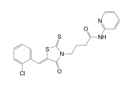 4-[(5Z)-5-(2-chlorobenzylidene)-4-oxo-2-thioxo-1,3-thiazolidin-3-yl]-N-(2-pyridinyl)butanamide
