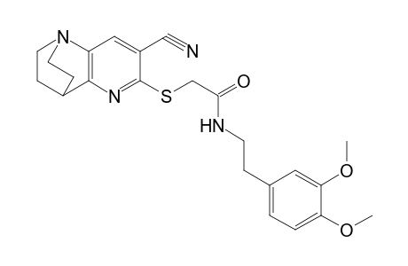 Acetamide, 2-[[4-cyano-1,6-diazatricyclo[6.2.2.0(2,7)]dodeca-2(7),3,5-trien-5-yl]thio]-N-[2-(3,4-dimethoxyphenyl)ethyl]-