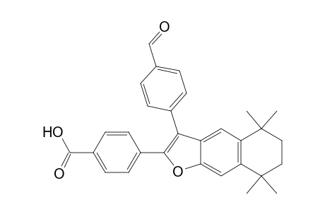 4-{3-(4-Formylphenyl)-5,5,8,8-tetramethyl-5,6,7,8-tetrahydronaphtho[2,3-b]furan-2-yl}benzoic acid
