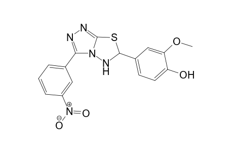 2-Methoxy-4-[3-(3-nitro-phenyl)-5,6-dihydro-[1,2,4]triazolo[3,4-b][1,3,4]thiadiazol-6-yl]-phenol