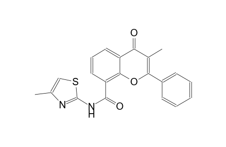 4H-1-benzopyran-8-carboxamide, 3-methyl-N-(4-methyl-2-thiazolyl)-4-oxo-2-phenyl-