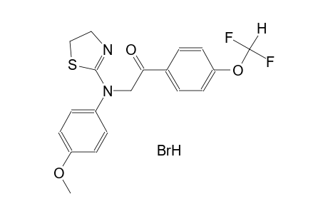 1-[4-(difluoromethoxy)phenyl]-2-(4,5-dihydro-1,3-thiazol-2-yl-4-methoxyanilino)ethanone hydrobromide