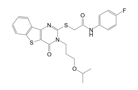 N-(4-fluorophenyl)-2-{[3-(3-isopropoxypropyl)-4-oxo-3,4-dihydro[1]benzothieno[3,2-d]pyrimidin-2-yl]sulfanyl}acetamide
