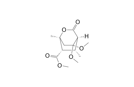 2-Oxabicyclo[2.2.2]octane-6-carboxylic acid, 8,8-dimethoxy-1,5-dimethyl-3-oxo-, methyl ester, (1.alpha.,4.alpha.,5.alpha.,6.alpha.)-