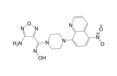 4-{(Z)-(hydroxyimino)[4-(5-nitro-8-quinolinyl)-1-piperazinyl]methyl}-1,2,5-oxadiazol-3-amine