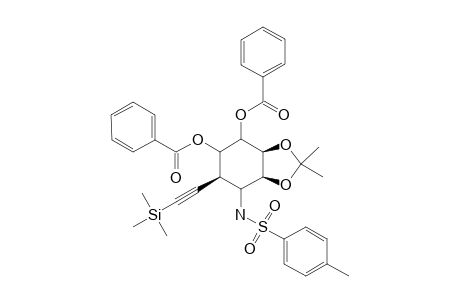 2,2-Dimethyl-7-[4'-methylphenylsulfonamido]-4,5-bis(benzoyloxy)-6-[2"-(trimethylsilyl)-1"-ethynyl]-perhydro-1,3-benzodioxole