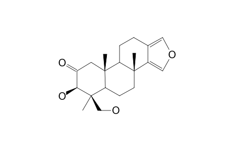 3.beta.,19-Dihydroxy-spongia-13(16),14-dien-2-one