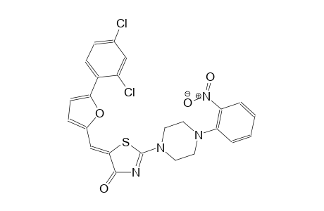 (5Z)-5-{[5-(2,4-dichlorophenyl)-2-furyl]methylene}-2-[4-(2-nitrophenyl)-1-piperazinyl]-1,3-thiazol-4(5H)-one