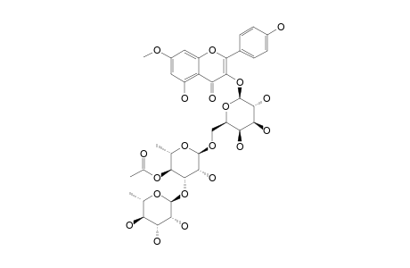 PATRIVILOSIDE-1;RHAMNOCITRIN-3-O-ALPHA-L-RHAMNOPYRANOSYL-(1->3)-(4'''-O-ACETYL-ALPHA-L-RHAMNOPYRANOSYL)-(1->6)-BETA-D-GALACTOPYRANOSIDE