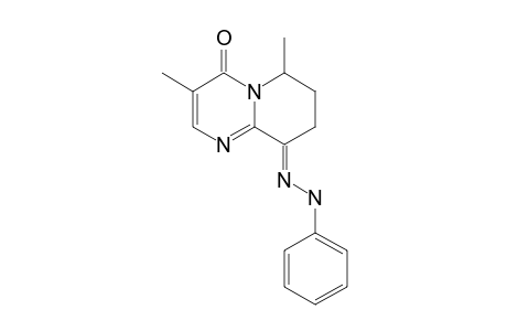 E-9-PHENYLHYDRAZONO-3,6-DIMETHYL-6,7,8,9-TETRAHYDRO-4H-PYRIDO-[1,2-A]-PYRIMIDIN-4-ONE