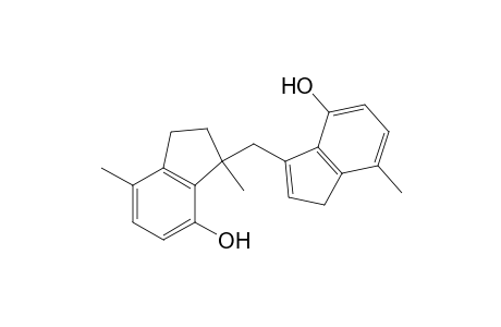 1H-Inden-4-ol, 2,3-dihydro-3-[(4-hydroxy-7-methyl-1H-inden-3-yl)methyl]-3,7-dimethyl-, (.+-.)-