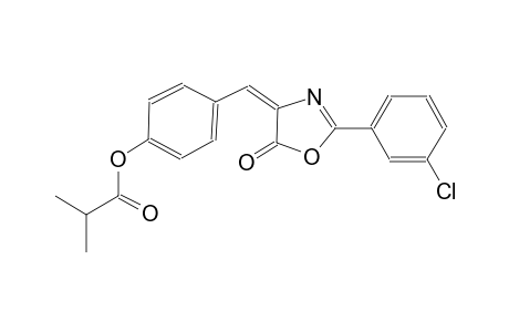 4-[(E)-(2-(3-chlorophenyl)-5-oxo-1,3-oxazol-4(5H)-ylidene)methyl]phenyl 2-methylpropanoate