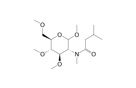 D-Glucopyranoside, methyl 2-deoxy-3,4,6-tri-O-methyl-2-[methyl(3-methyl-1-oxobutyl)amino]-
