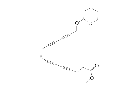 Methyl tetradeca-4,6,10,12-tetrayne-8-enoate14-tetrahydropyranyl ether