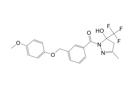 1-{3-[(4-methoxyphenoxy)methyl]benzoyl}-3-methyl-5-(trifluoromethyl)-4,5-dihydro-1H-pyrazol-5-ol