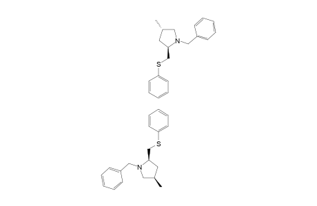 1-BENZYL-4-METHYL-2-(PHENYLTHIOMETHYL)-PYRROLIDINE;(CIS/TRANS)-MIXTURE