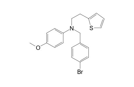 N-(4-Bromobenzyl)-4-methoxy-N-[2-(thiophen-2-yl)ethyl]aniline