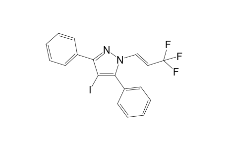 (E)-4-Iodo-3,5-diphenyl-1-(3,3,3-trifluoroprop-1-en-1-yl)-1H-pyrazole