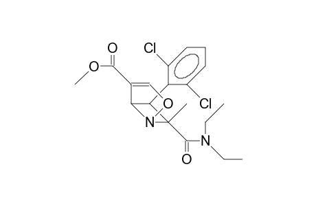 (.+-.)-Methyl-(5.alpha.,6.alpha.,7.beta.)-6-(2,6-dichlorophenyl)-7-[(diethylamino)-cabonyl]-7-methyl-2-oxa-1-azabicyclo-[3.-