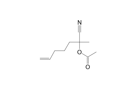 6-Heptenenitrile, 2-(acetyloxy)-2-methyl-, (.+-.)-