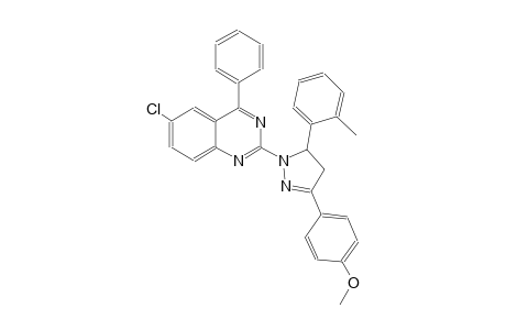 6-chloro-2-[3-(4-methoxyphenyl)-5-(2-methylphenyl)-4,5-dihydro-1H-pyrazol-1-yl]-4-phenylquinazoline