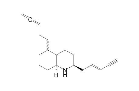 (2S,8aS)-5-(3',4'-Pentadien-1'-yl)-2-(pent-2"-en-4"-yn-1"-yl)-(perhydro)-quinoline
