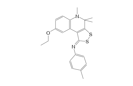 N-[(1Z)-8-ethoxy-4,4,5-trimethyl-4,5-dihydro-1H-[1,2]dithiolo[3,4-c]quinolin-1-ylidene]-4-methylaniline