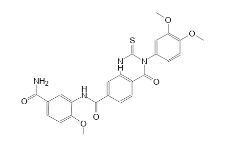 7-quinazolinecarboxamide, N-[5-(aminocarbonyl)-2-methoxyphenyl]-3-(3,4-dimethoxyphenyl)-1,2,3,4-tetrahydro-4-oxo-2-thioxo-