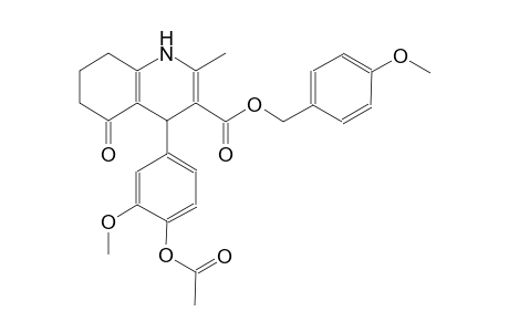 3-quinolinecarboxylic acid, 4-[4-(acetyloxy)-3-methoxyphenyl]-1,4,5,6,7,8-hexahydro-2-methyl-5-oxo-, (4-methoxyphenyl)methyl ester