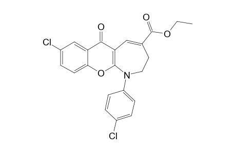 N-PARA-CHLOROPHENYL-2,3-DIHYDRO-4-ETHOXYCARBONYL-8-CHLORO-CHROMANO-[2,3-B]-AZEPINE-6-ONE