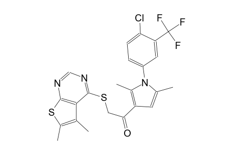 ethanone, 1-[1-[4-chloro-3-(trifluoromethyl)phenyl]-2,5-dimethyl-1H-pyrrol-3-yl]-2-[(5,6-dimethylthieno[2,3-d]pyrimidin-4-yl)thio]-