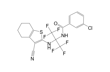 3-Chloro-N-[1-[(3-cyano-4,5,6,7-tetrahydro-1-benzothien-2-yl)amino]-2,2,2-trifluoro-1-(trifluoromethyl)ethyl]benzamide
